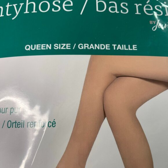 Set 2 Womens Pantyhose Day Sheer Beige u Reinforced Toe Queen Transparent - Picture 4 of 4